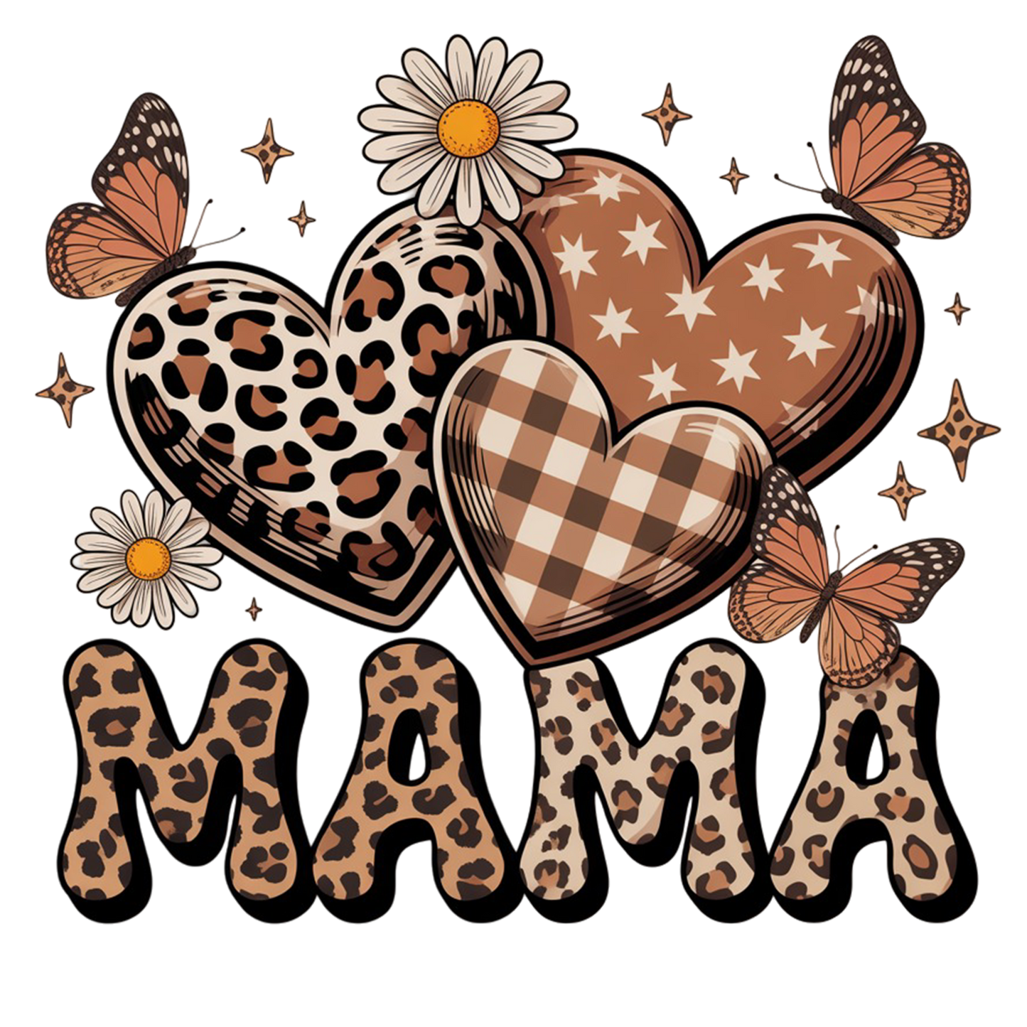 MAMA Browns, Cheetah, Checkered, and Stars