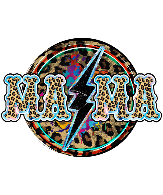 MAMA Leopard Print With Lightning Bolt