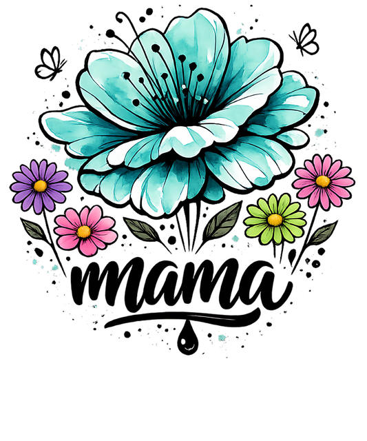 Mama Turquoise Flower with surrounding flowers