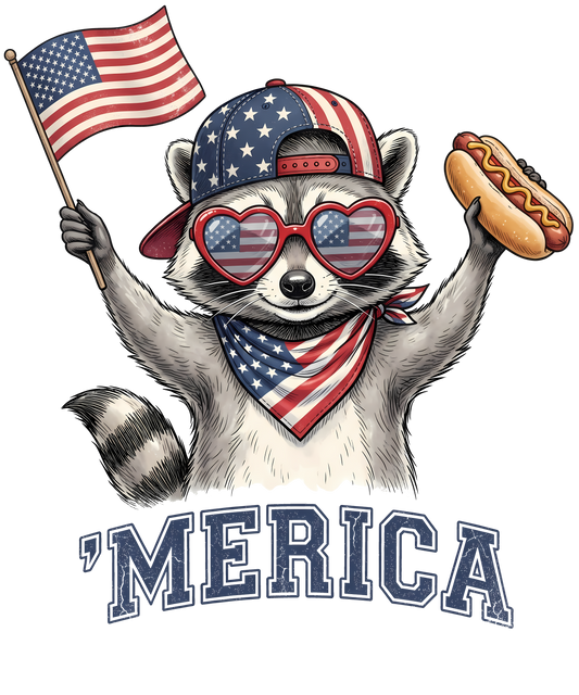 'MERICA Patriotic Raccoon