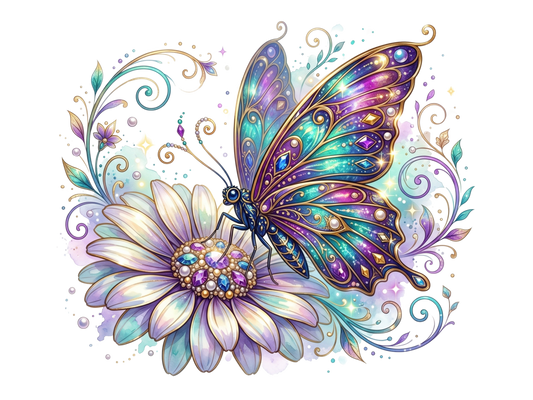 Ornate Jeweled Butterfly