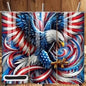 20oz Skinny Tumbler- Patriotic Eagle