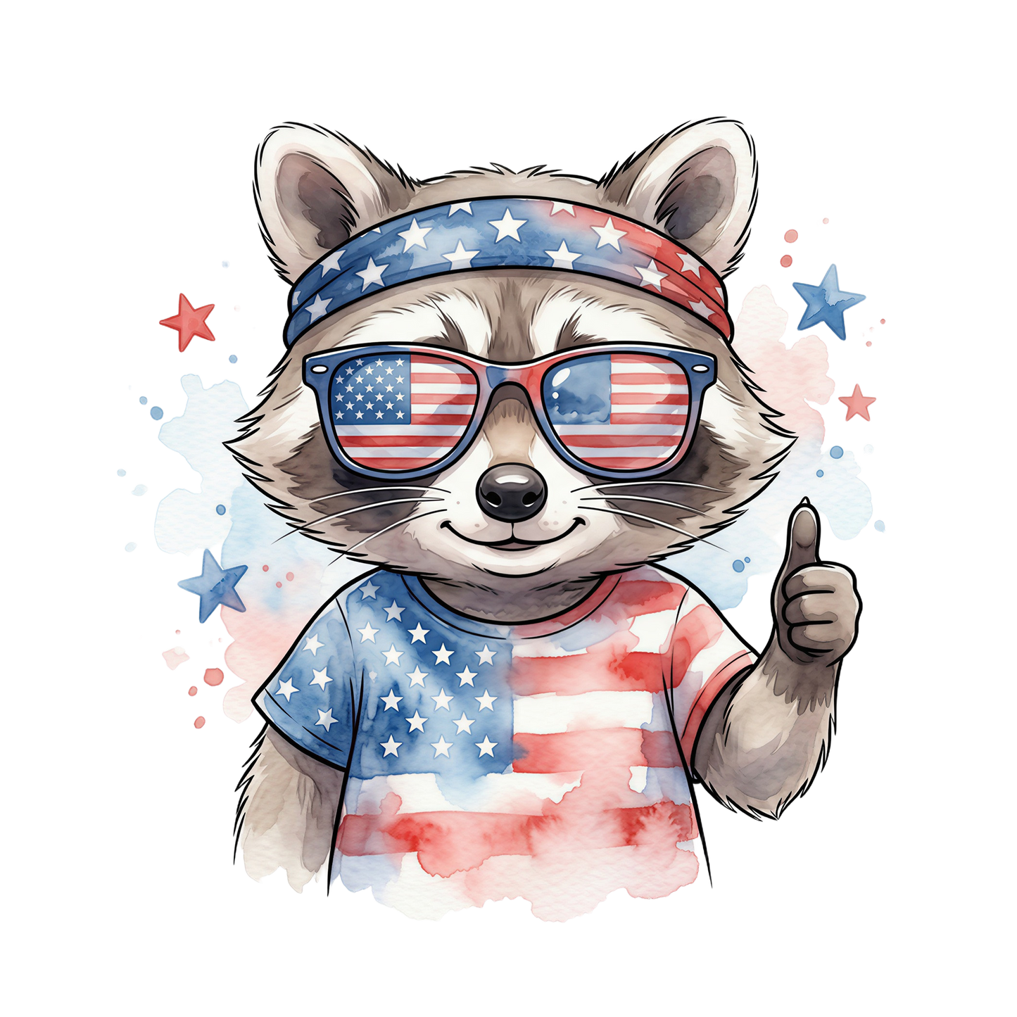 Patriotic Feral Raccoon