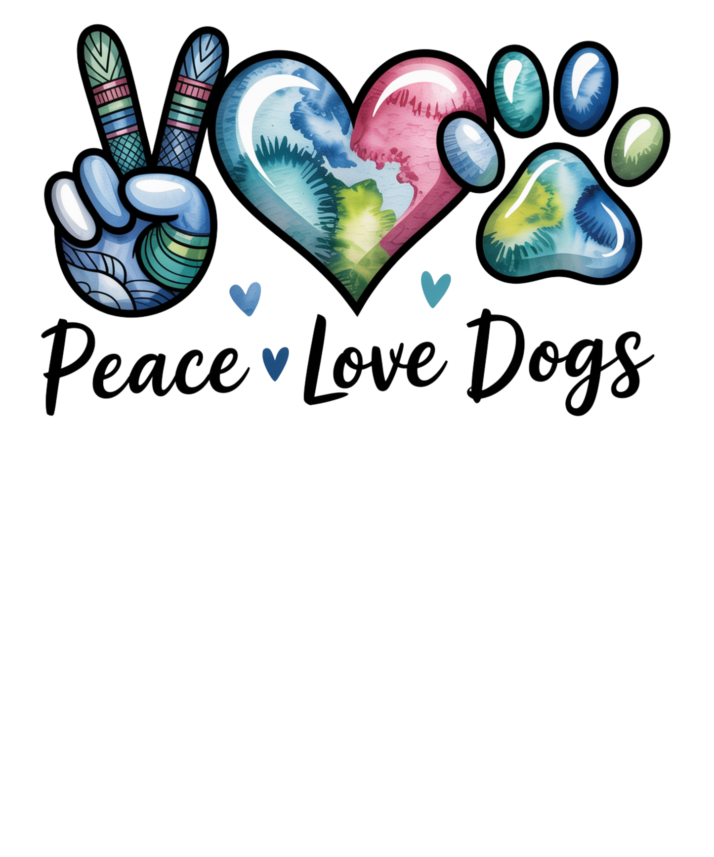 Peace Love Dogs- Tie Dye