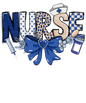 Nurse Preppy Blue w/ bow
