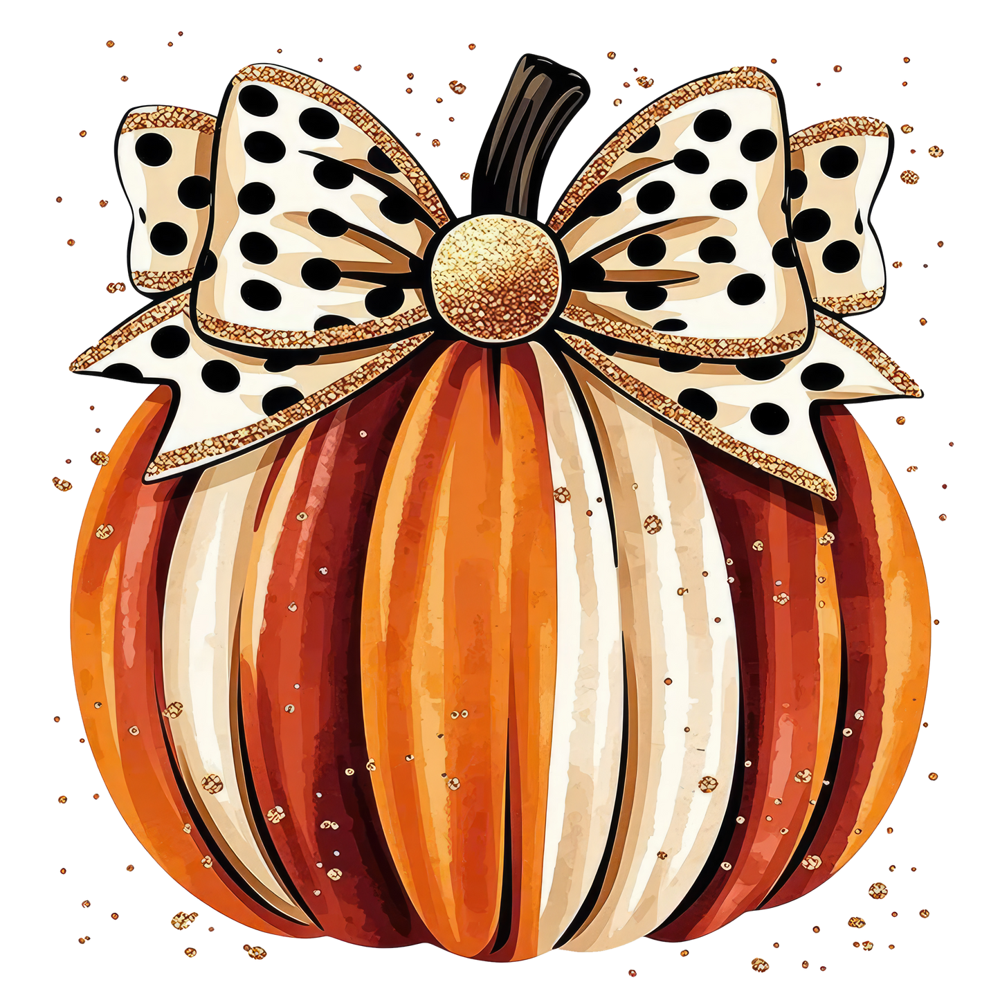 Pumpkin With Polka Dot Bow