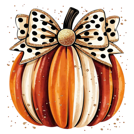 Pumpkin With Polka Dot Bow