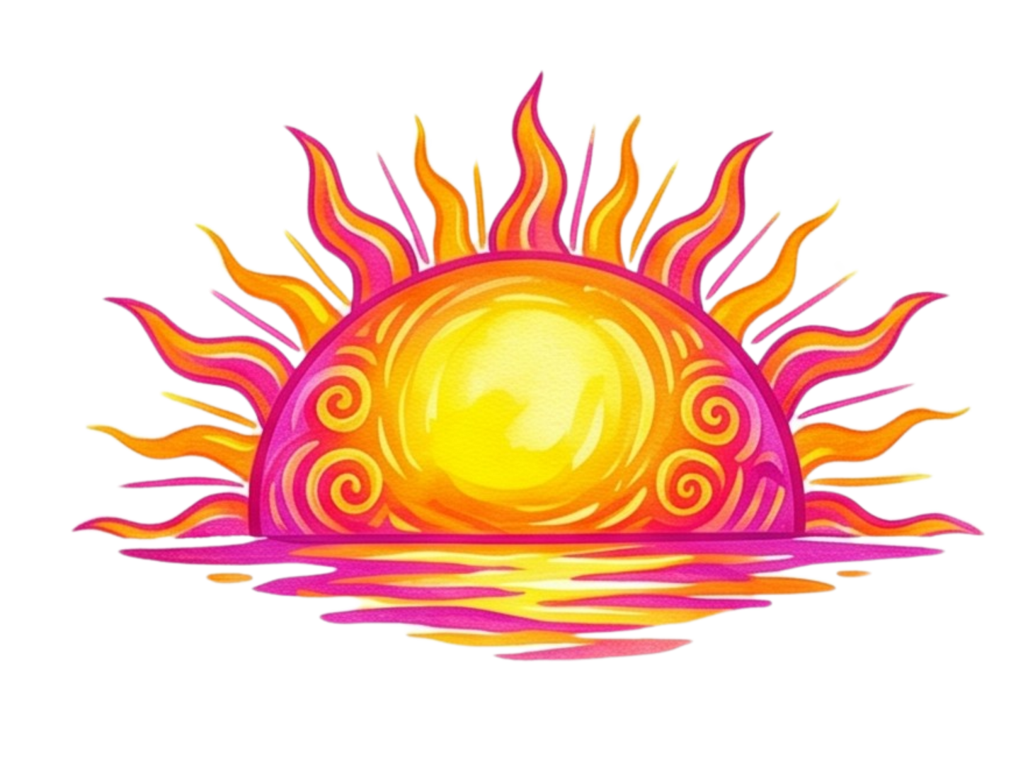 Retro Boho Hot Sunset
