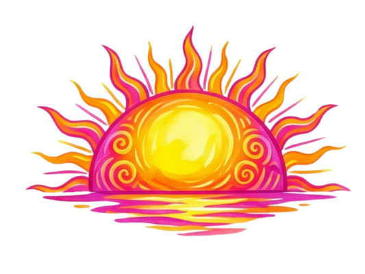 Retro Boho Hot Sunset