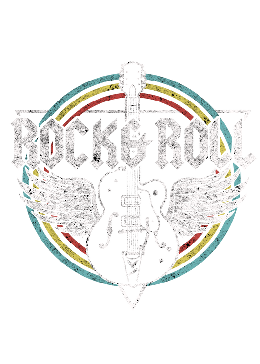 Rock & Roll White Guitar with Wings