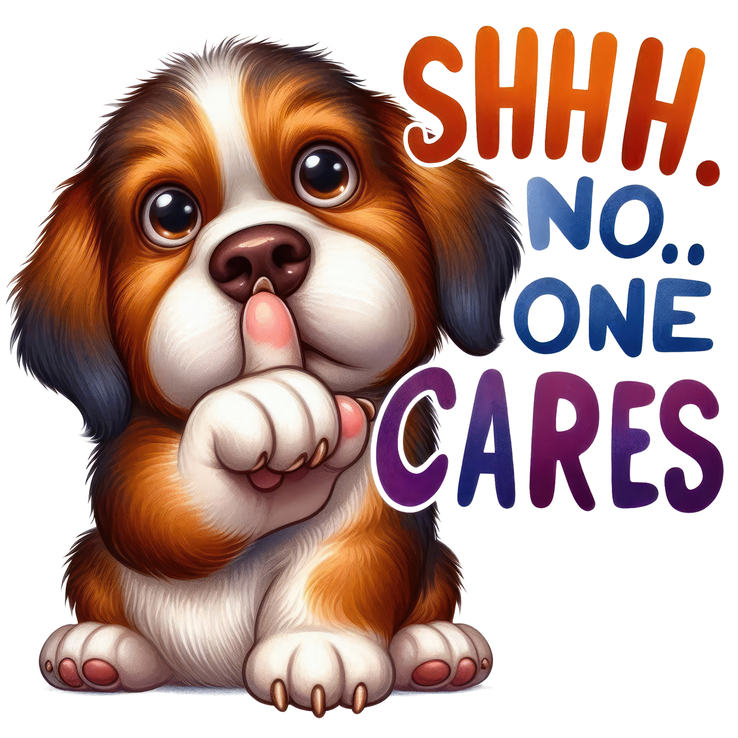 Shhh No One Cares- Dog
