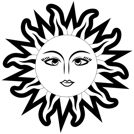 Sicilian Sun Symbol in black color