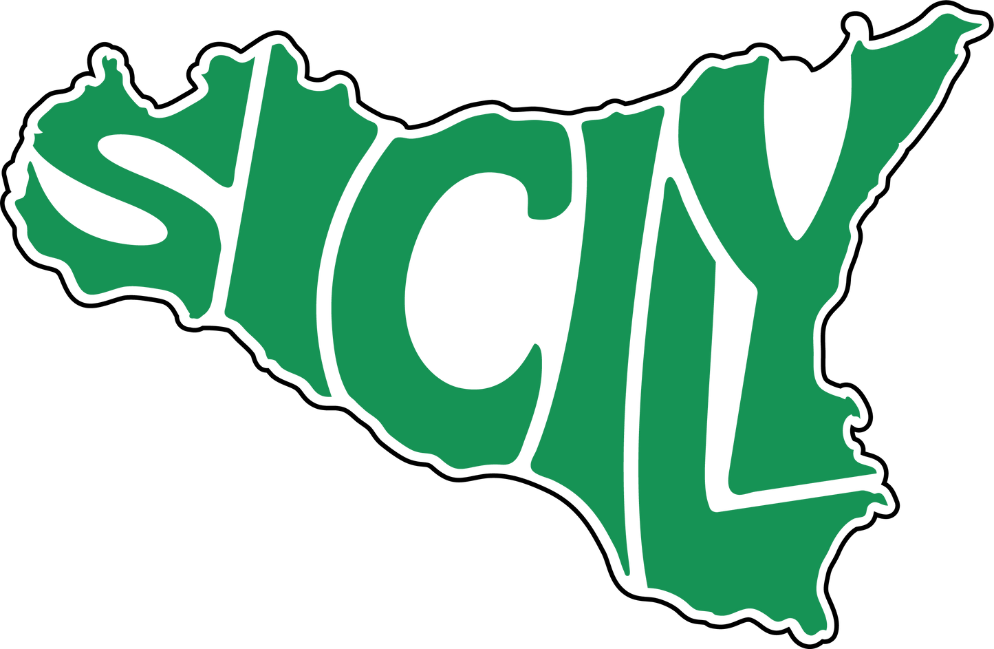 SICILY map in word art