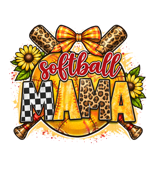Softball Mama with Sunflowers