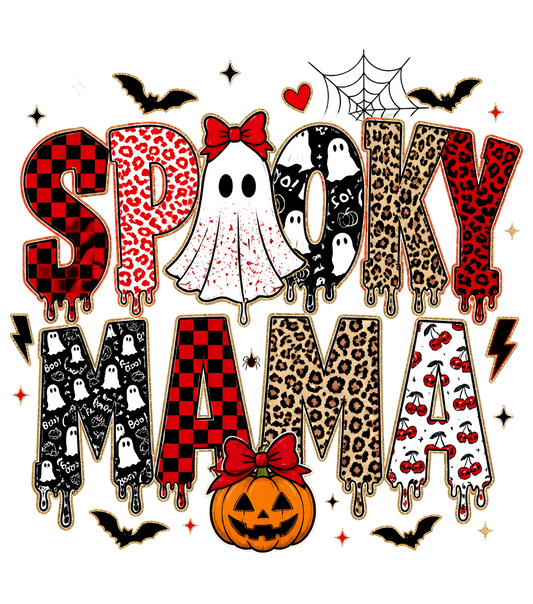 Spooky Mama Cheetah Print Halloween