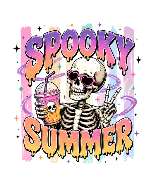 Spooky Summer Skeleton with drink