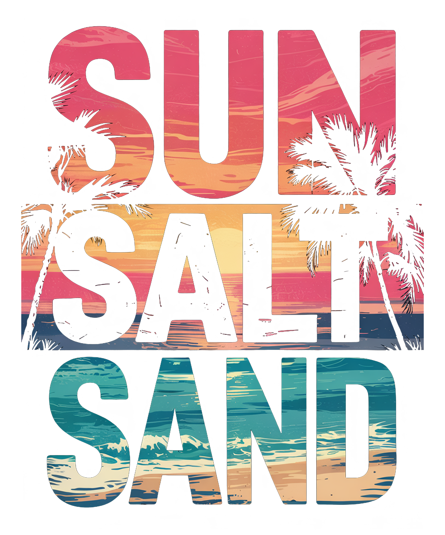 Sun Salt & Sand Front & Back Printed Tee