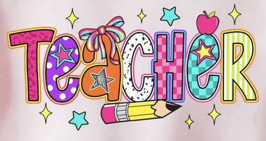 Teacher with Stars and Pencil