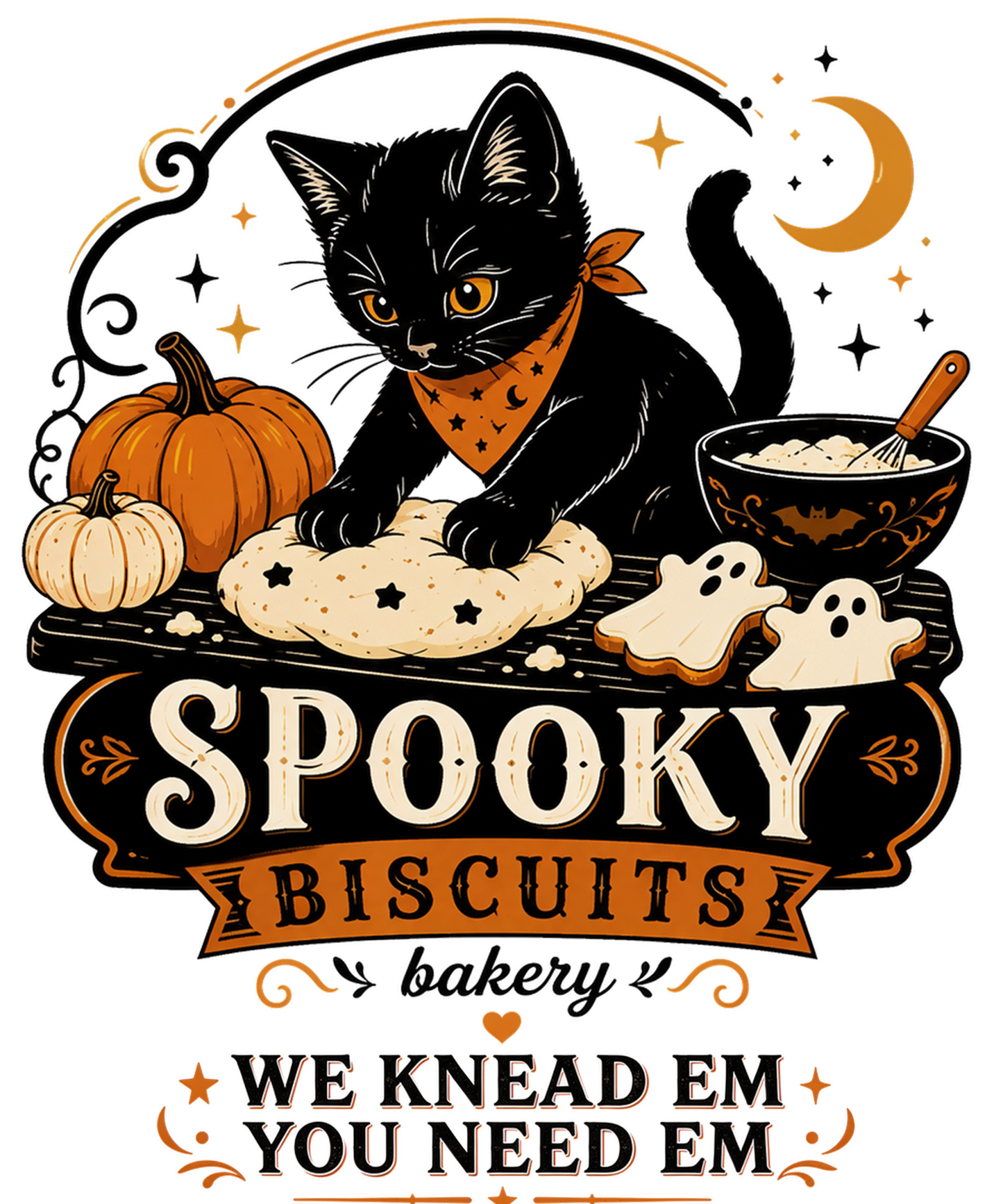 Spooky Biscuits Bakery- black cat