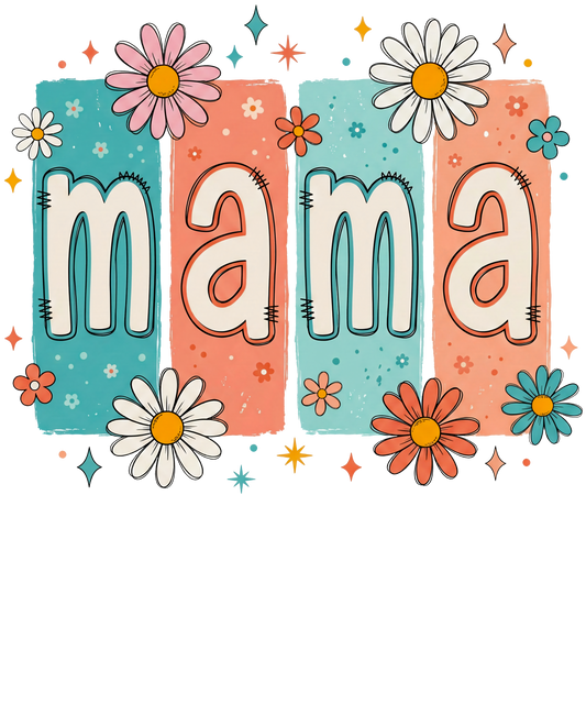 mama color blocks with daiseys