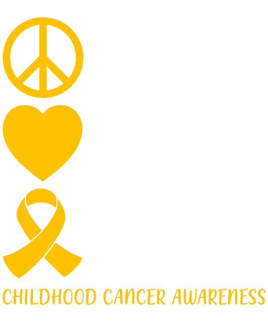 Peace Love Cure Childhood Cancer Awareness